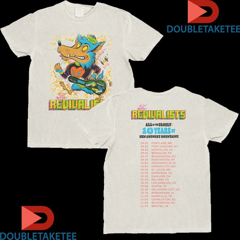 Official The Revivalists Fall 2025 Tour All In The Family 10 Years Of Men Amongst Mountains Shirts