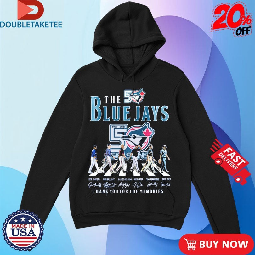 Official The Toronto Blue 50th Season 1977 2026 Thank You For The Memories Road Abbey Signatures Shirts