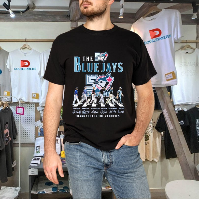 Official The Toronto Blue 50th Season 1977 2026 Thank You For The Memories Road Abbey Signatures Shirts