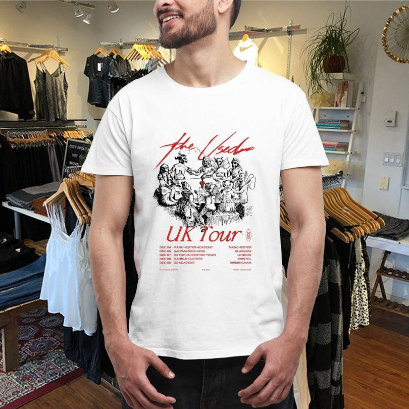 Official The Used 2023 UK Tour Dates Shirts Unisex , , , Long Sleeve Tee