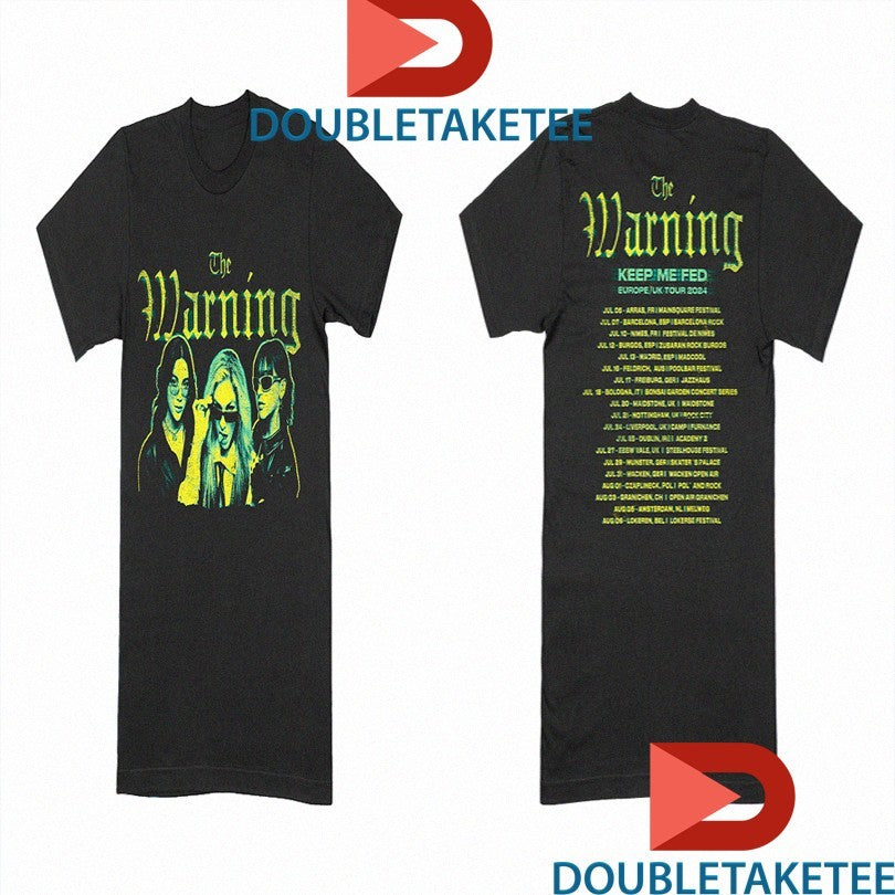 Official The Warning Keep Me Fed EU UK Tour 2024 Shirts Unisex , , , Long Sleeve Tee