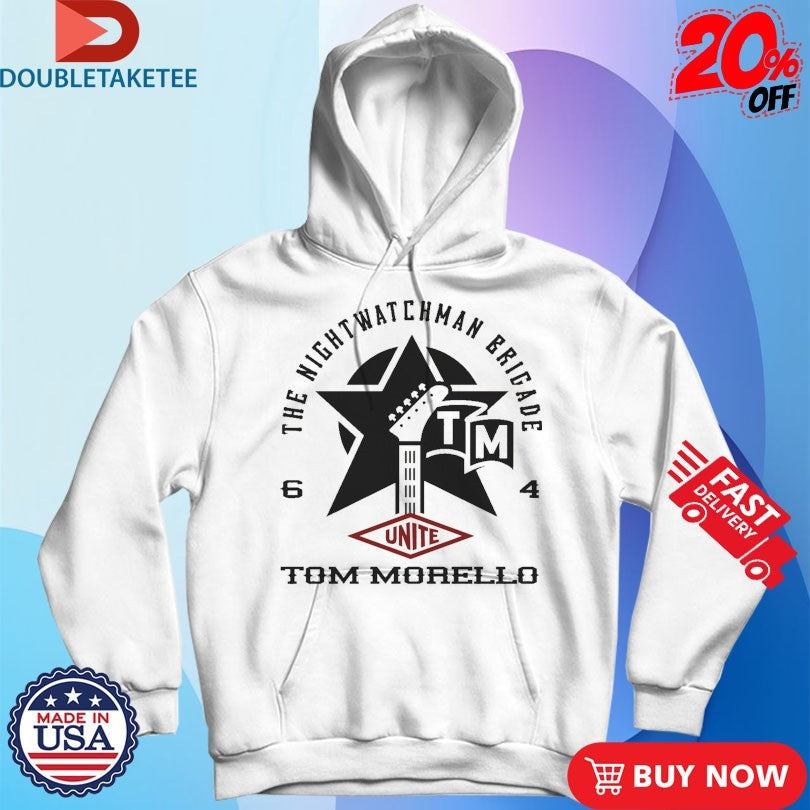 Official Tom Morello The Nightwatchman Brigade Unite Star Guitar Shirts Unisex , , , Long Sleeve Tee