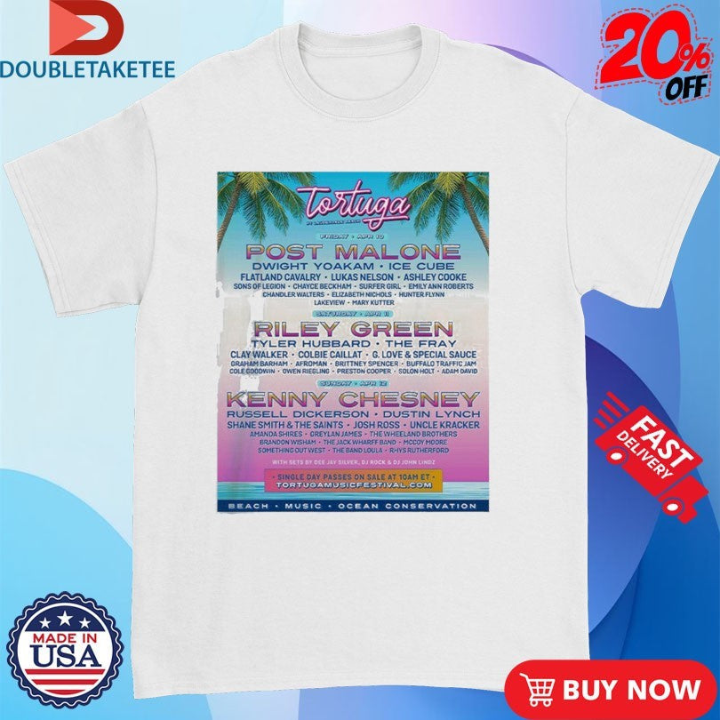 Official Tortuga Festival Full Lineup In Fort Lauderdale Florida At Lauderdale Beach From April 10 To 12 2026 Shirts