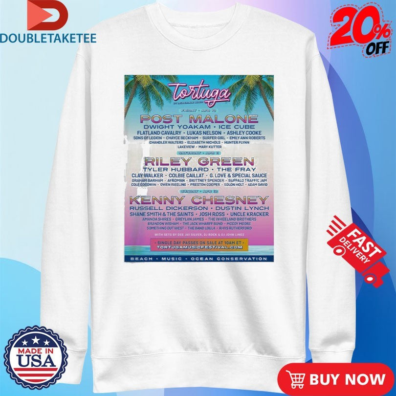 Official Tortuga Festival Full Lineup In Fort Lauderdale Florida At Lauderdale Beach From April 10 To 12 2026 Shirts