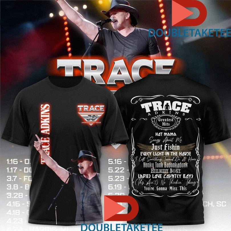 Official Trace Adkins 30th Anniversary Tour 2026 Dates Shirts Unisex , , , Long Sleeve Tee