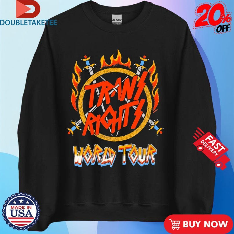 Official Trans Rights World Tour Swords Shirts Unisex , , , Long Sleeve Tee