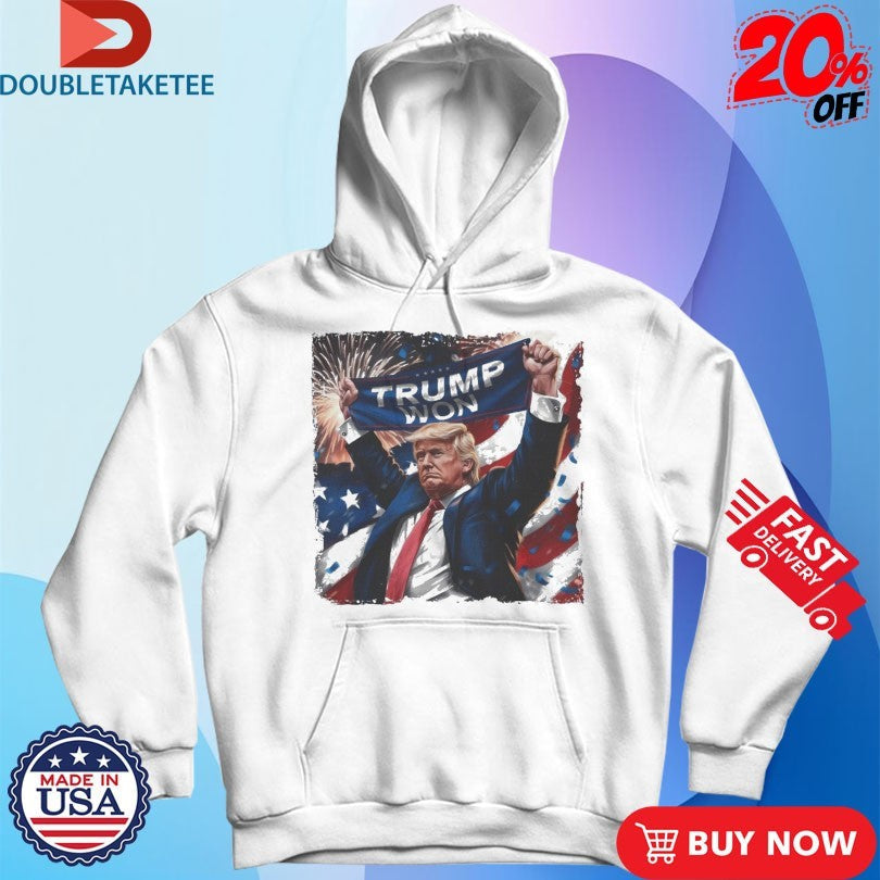 Official Trump Won Patriotic Celebration Shirts Unisex , , , Long Sleeve Tee