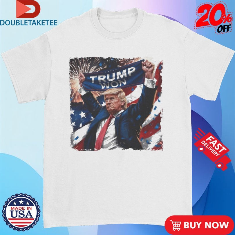Official Trump Won Patriotic Celebration Shirts Unisex , , , Long Sleeve Tee