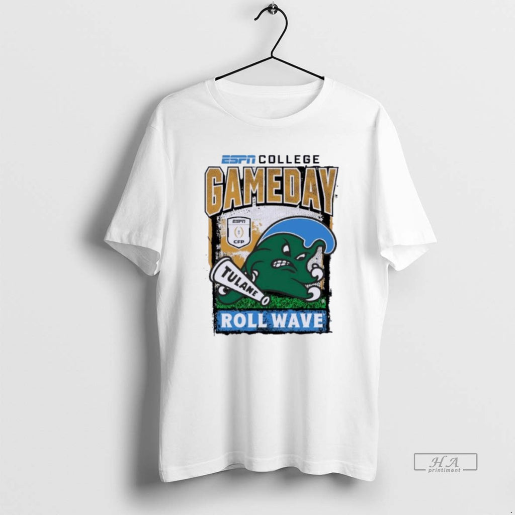 Official Tulane Green Wave Cfp Gameday 1st Round Mascot Roll Wave