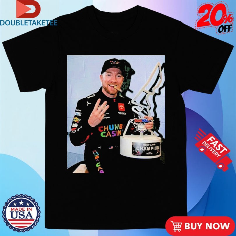 Official Tyler Reddick Three Peat 2026 DuraMAX Texas Grand Prix Champions Trophy Cigarettes Shirts
