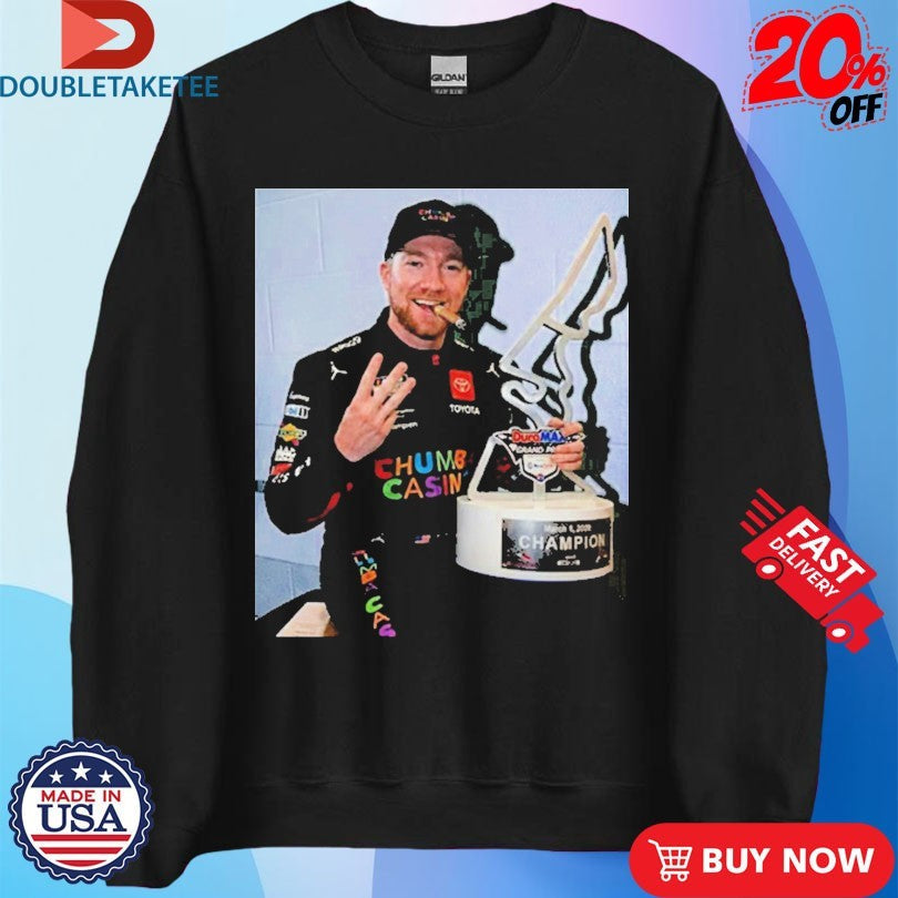 Official Tyler Reddick Three Peat 2026 DuraMAX Texas Grand Prix Champions Trophy Cigarettes Shirts