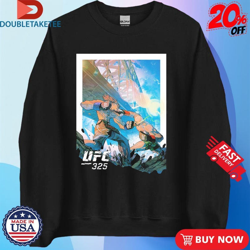 Official UFC 325 Volkanovski Vs Lopes 2 Series Comic Shirts Unisex , , , Long Sleeve Tee