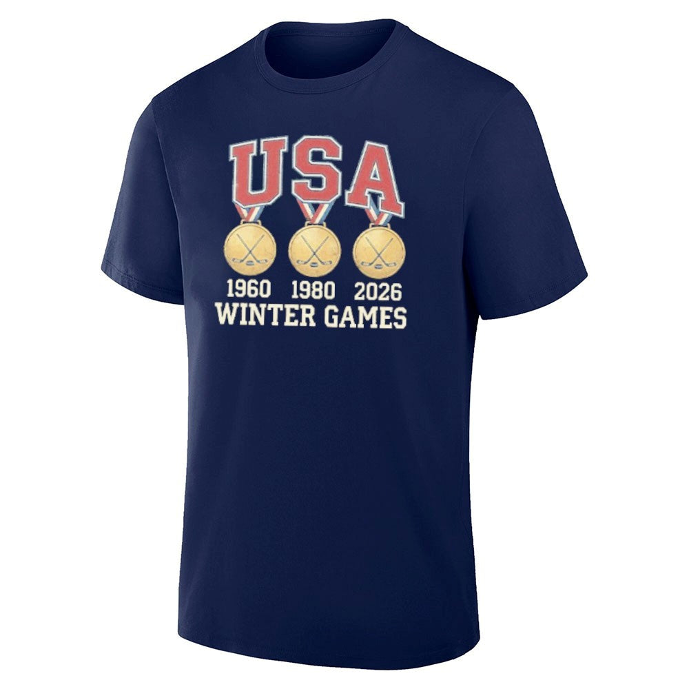 USA Hockey Miracle On Ice 1980 1960 2026 Gold Medals Shirt