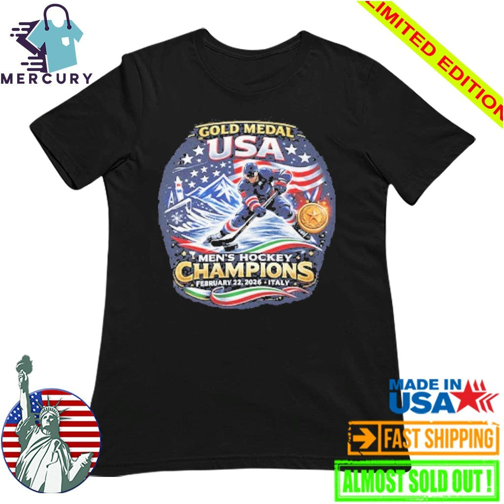 USA Men’s Hockey Gold Medal Champions 2026 Shirt