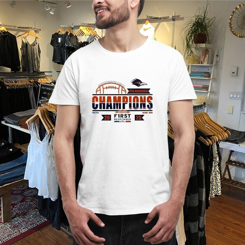 Official UTSA Roadrunners Servpro First Responder Bowl Champions 2025 Ford Field Detroit Michigan Shirts