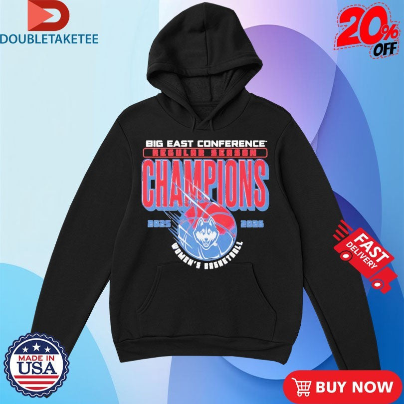 Official Uconn Huskies Women’s Basketball 2025 2026 Big East Conference Regular Season Champions Shirts