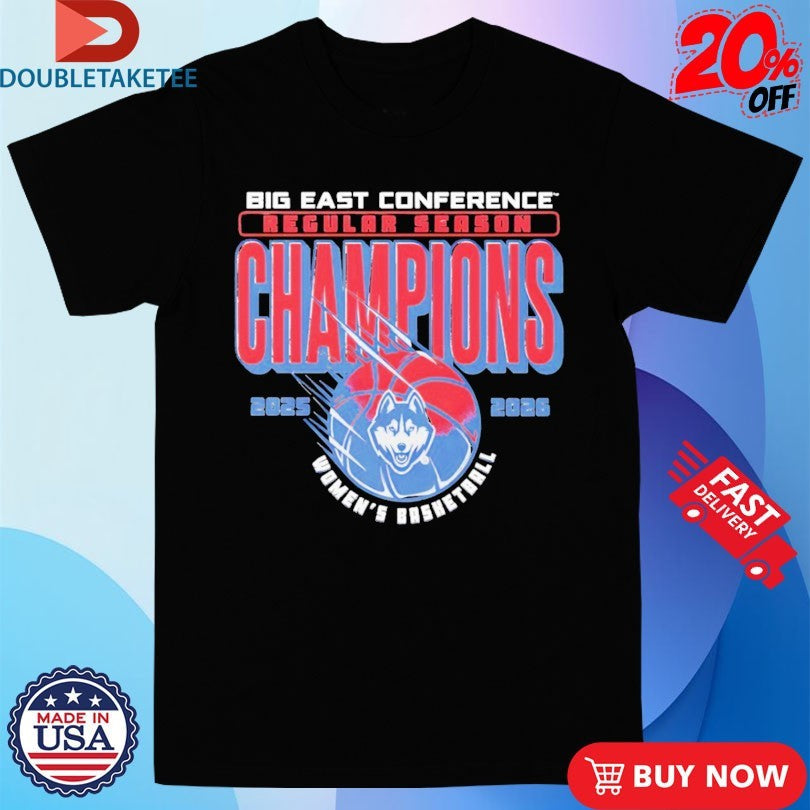 Official Uconn Huskies Women’s Basketball 2025 2026 Big East Conference Regular Season Champions Shirts