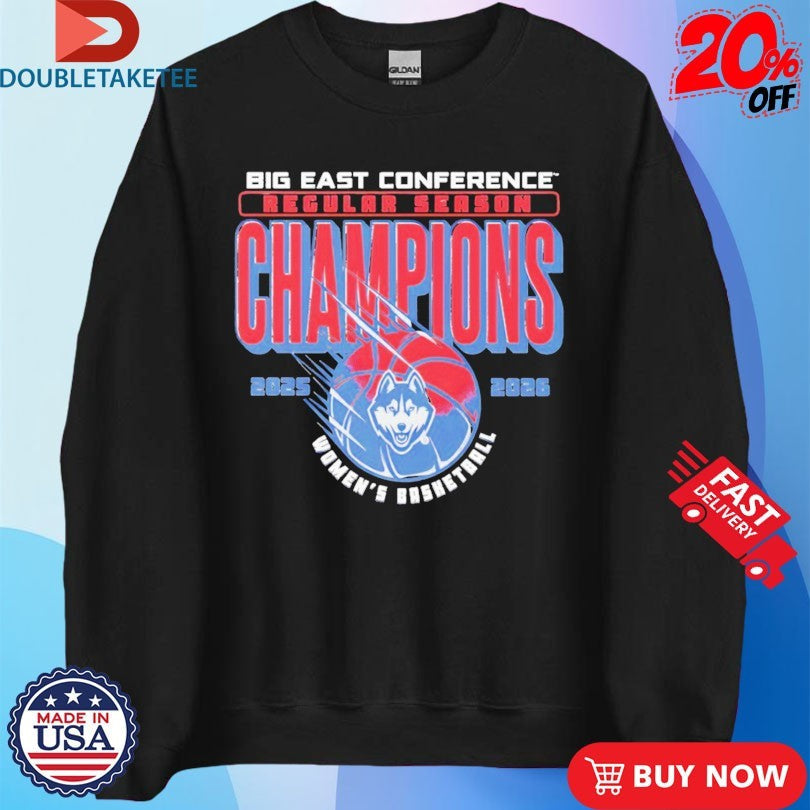 Official Uconn Huskies Women’s Basketball 2025 2026 Big East Conference Regular Season Champions Shirts