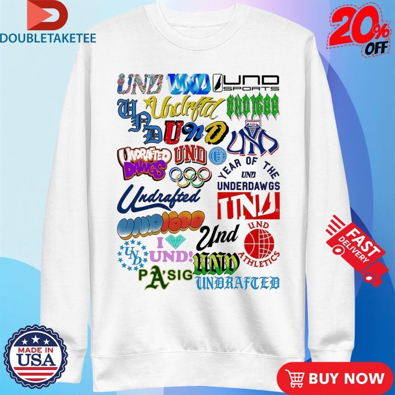 Official Undrafted Logos V3 Shirts Unisex , , , Long Sleeve Tee