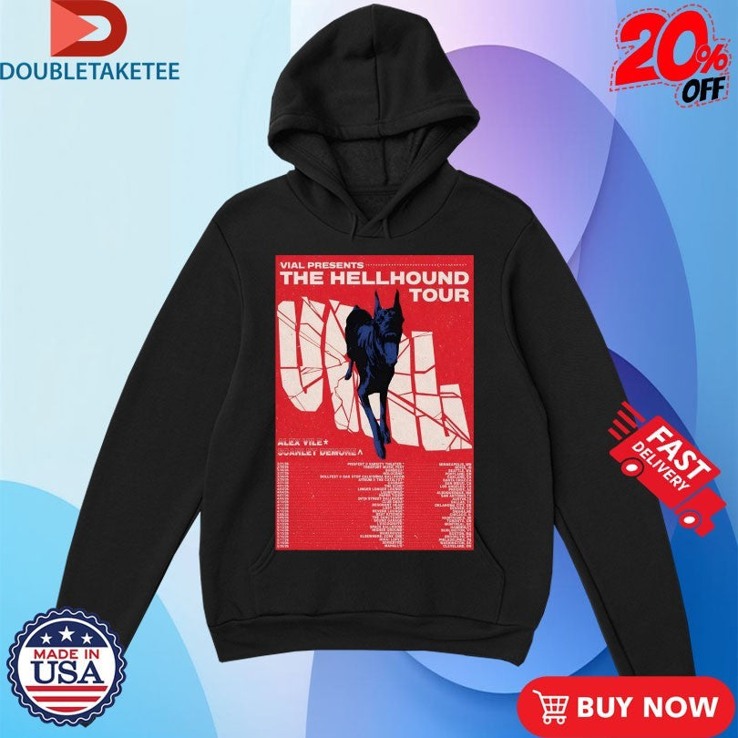 Official VIAL The Hellhound Tour 2026 Dates Shirts Unisex , , , Long Sleeve Tee