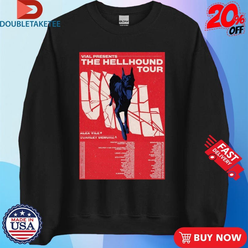 Official VIAL The Hellhound Tour 2026 Dates Shirts Unisex , , , Long Sleeve Tee