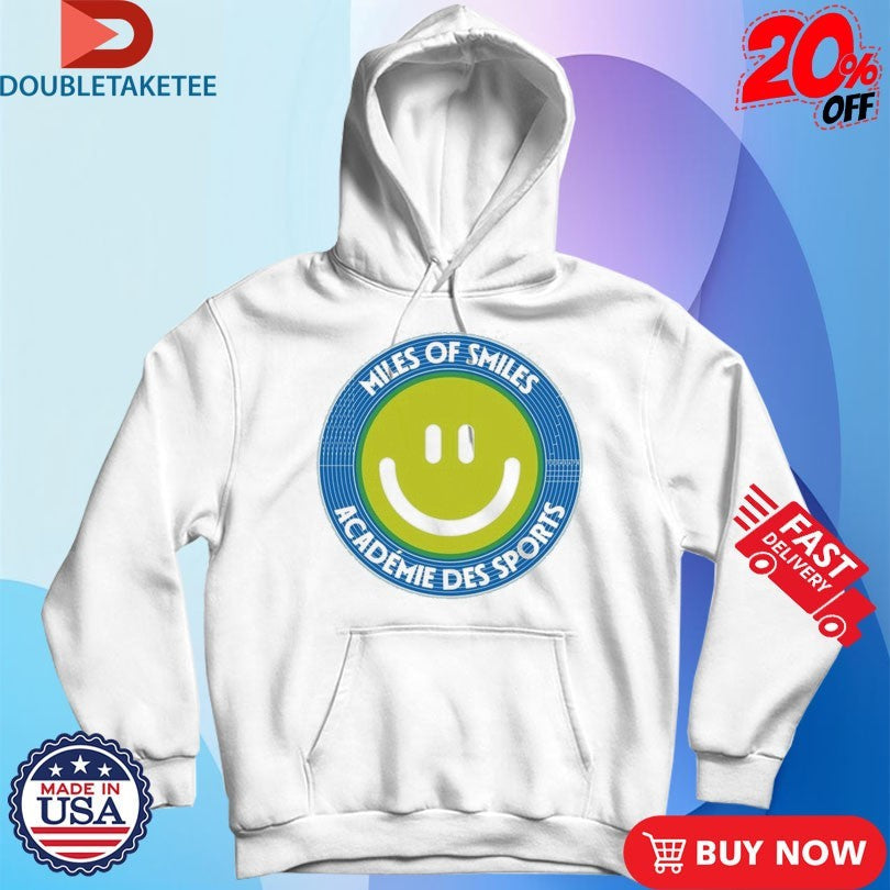 Official Vice 84 Miles Of Smiles Academie Des Sports Smiley Track Shirts Unisex , , , Long Sleeve Tee