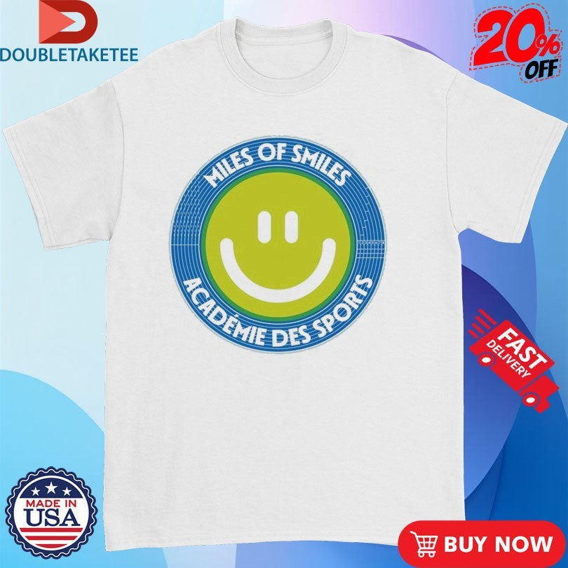 Official Vice 84 Miles Of Smiles Academie Des Sports Smiley Track Shirts Unisex , , , Long Sleeve Tee