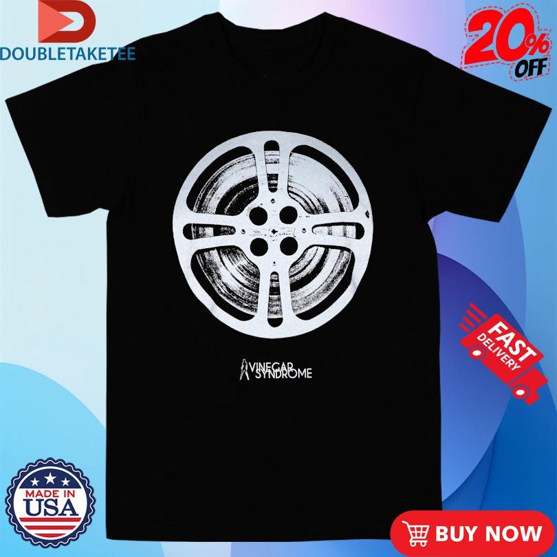 Official Vinegar Syndrome 16mm Film Reel Metallic Silver Shirts Unisex , , , Long Sleeve Tee