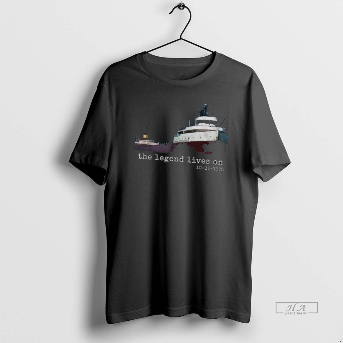 Official Vintage Edmund Fitzgerald Great Lakes Ship Legend Lives One 10 11 1975