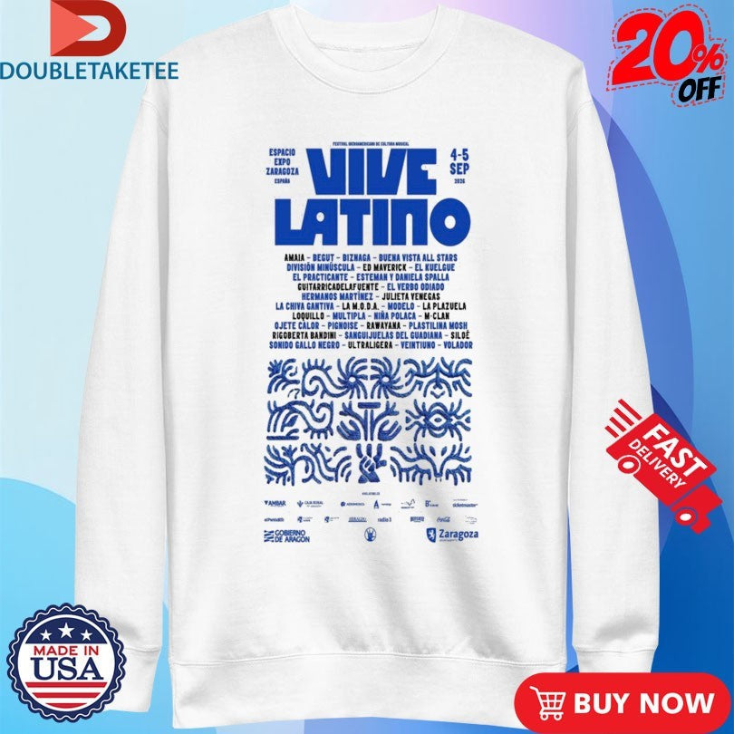 Official Vive Latino Espacio Expo Zaragoza September 4-5 2026 Shirts Unisex , , , Long Sleeve Tee