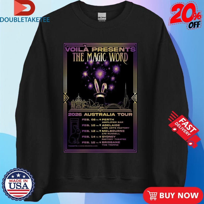 Official Voilà The Magic World 2026 Australia Tour Shirts Unisex , , , Long Sleeve Tee