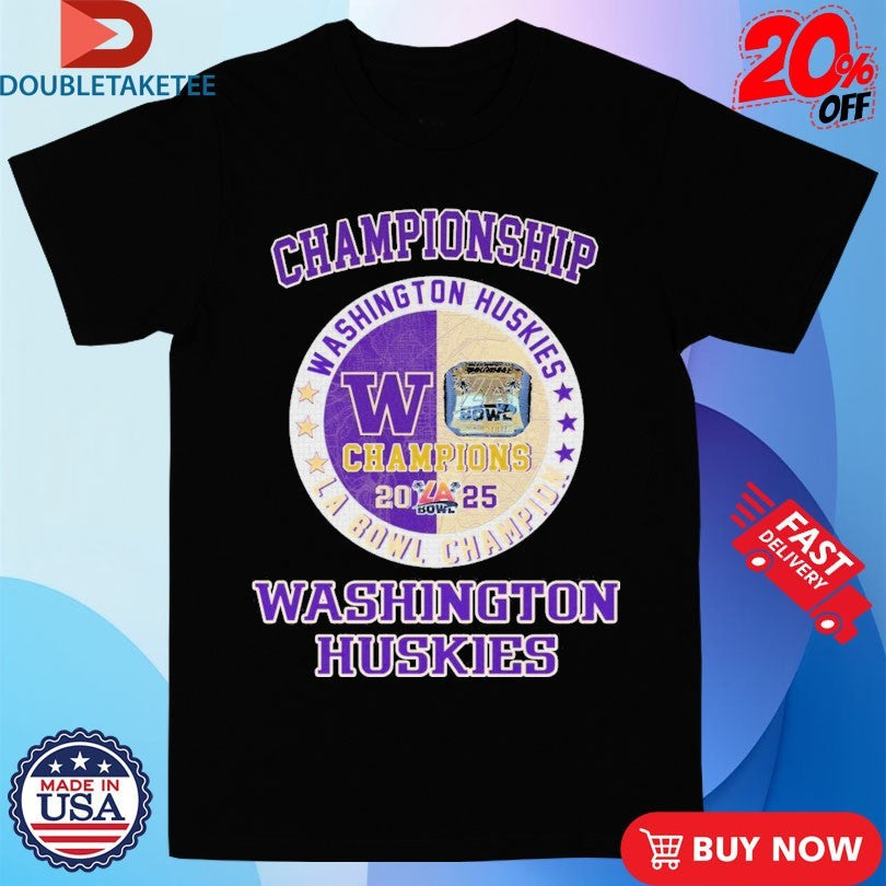 Official Washington Huskies LA Bowl Champions 2025 Shirts Unisex , , , Long Sleeve Tee