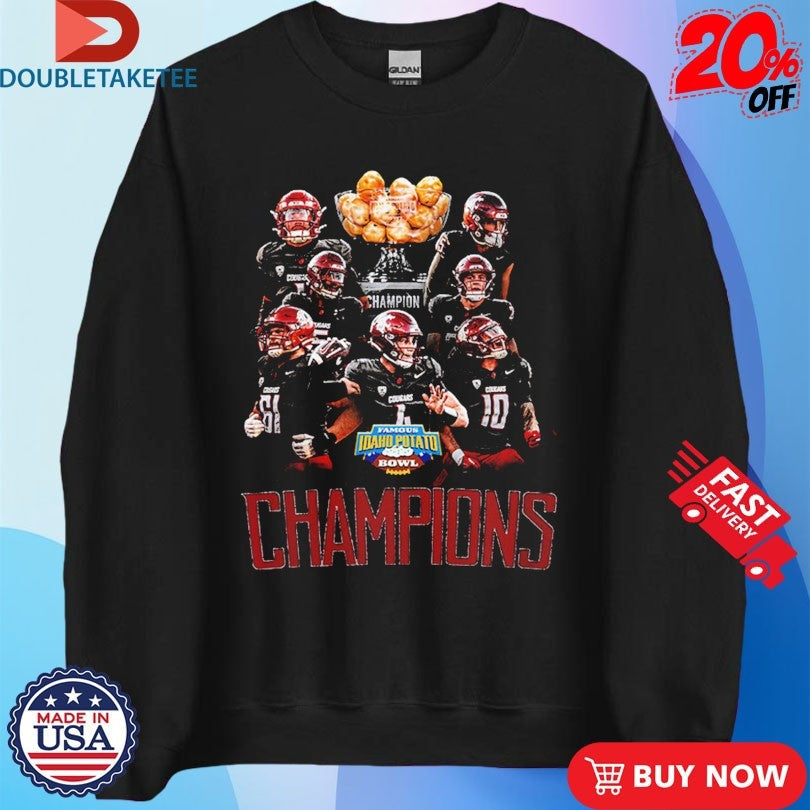 Official Washington State Cougars Are 2025 Famous Idaho Potato Bowl Champions Players Shirts