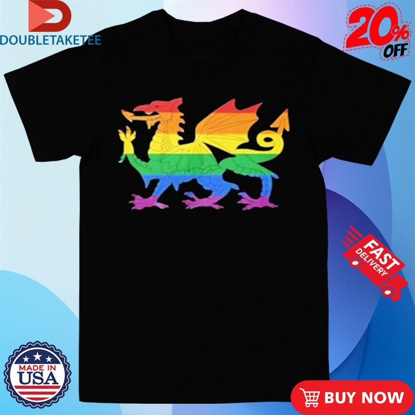 Official Welsh Pride Rainbow Dragon Shirts Unisex , , , Long Sleeve Tee
