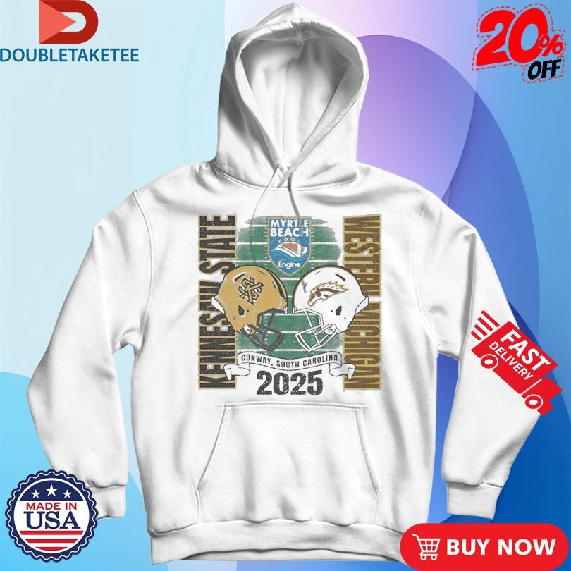 Official Western Michigan Broncos Vs Kennesaw State Owls 2025 Myrtle Beach Conway South Carolina Shirts