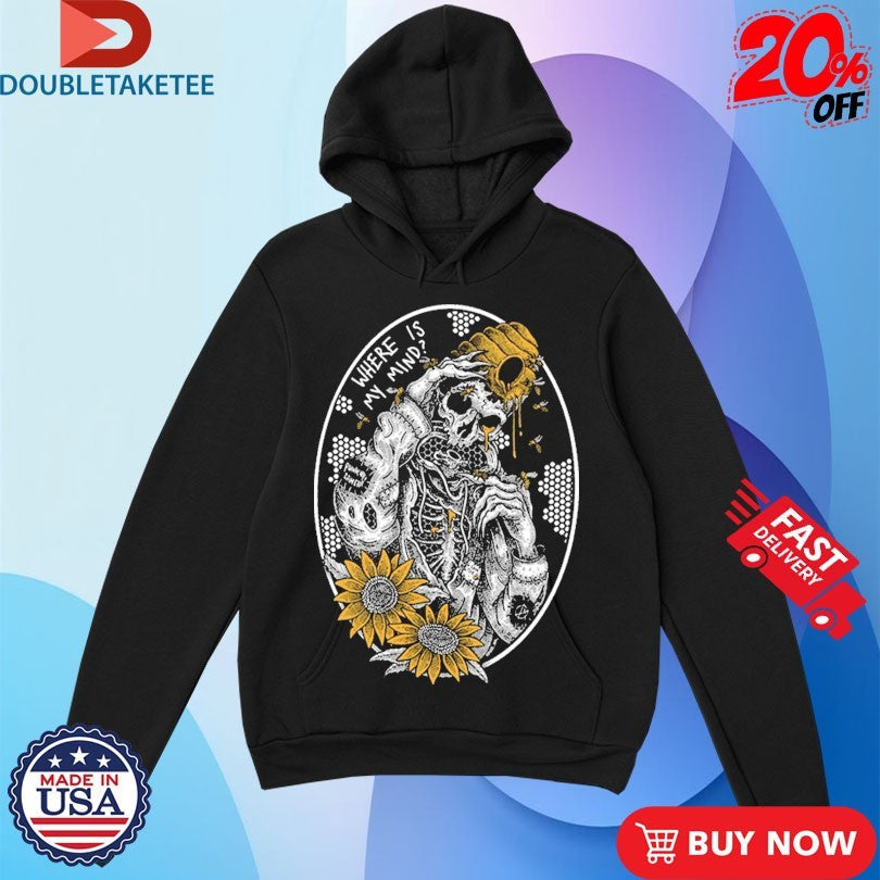 Official Where Is My Mind Bee Flower Shirts Unisex , , , Long Sleeve Tee