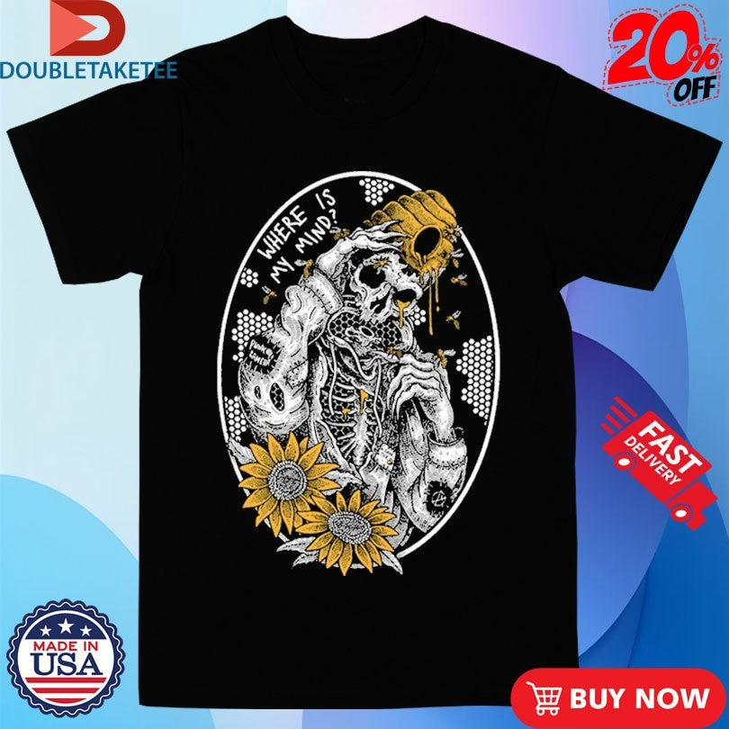 Official Where Is My Mind Bee Flower Shirts Unisex , , , Long Sleeve Tee