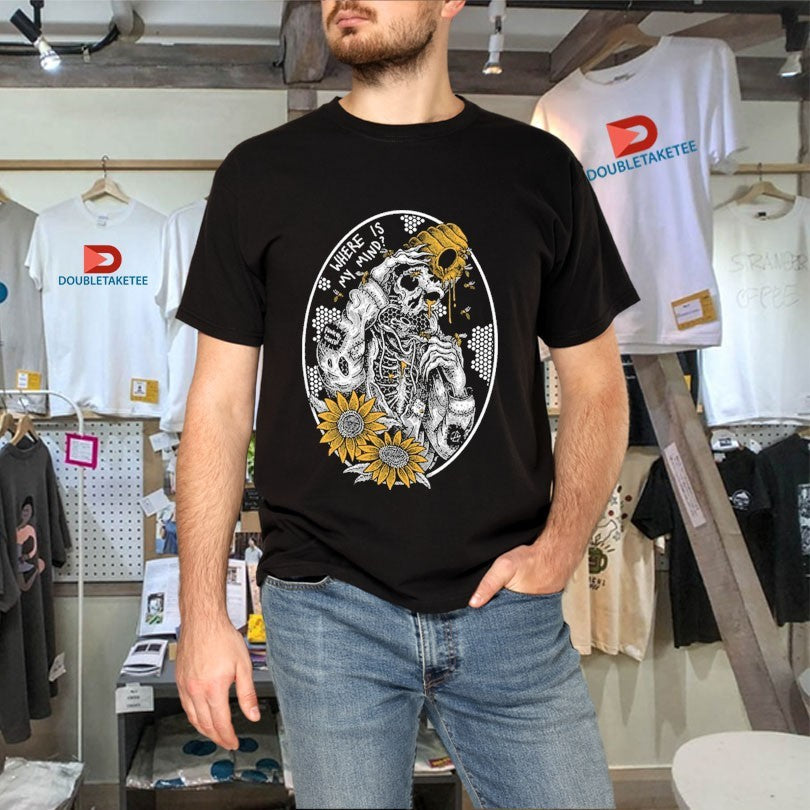 Official Where Is My Mind Bee Flower Shirts Unisex , , , Long Sleeve Tee