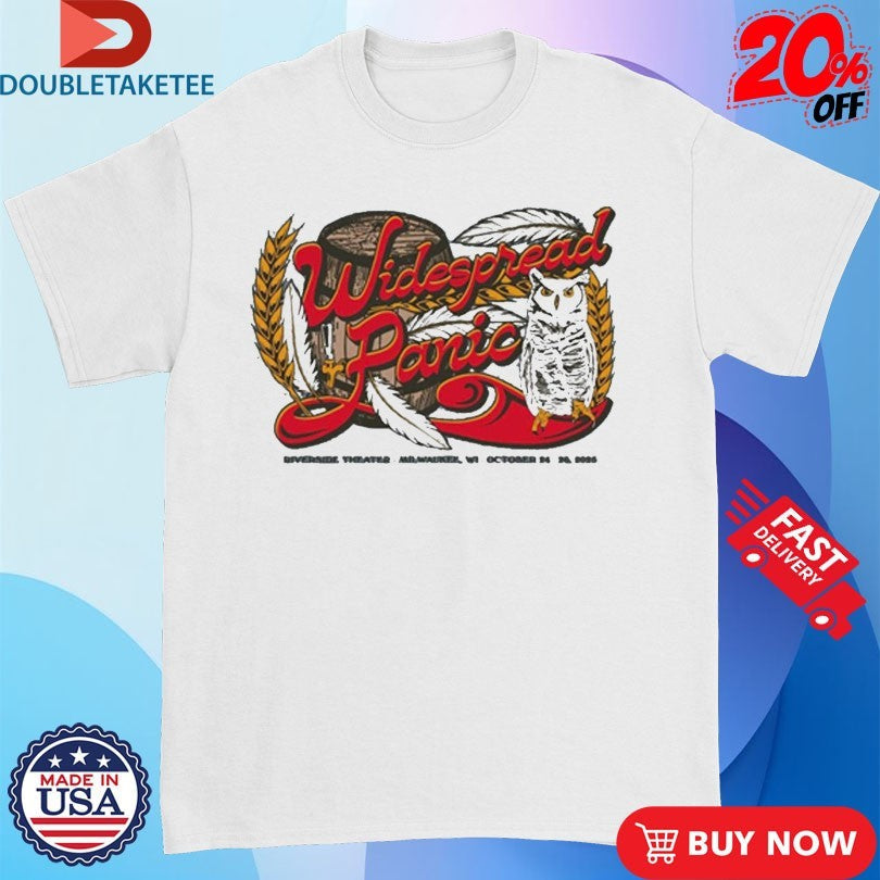 Official Widespread Panic 2025 Milwaukee Event Owl Shirts Unisex , , , Long Sleeve Tee
