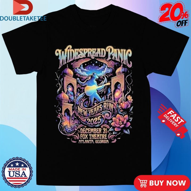 Official Widespread Panic New Years Run December 31 2025 Fox Theatre Atlanta Georgia Guitar Shirts