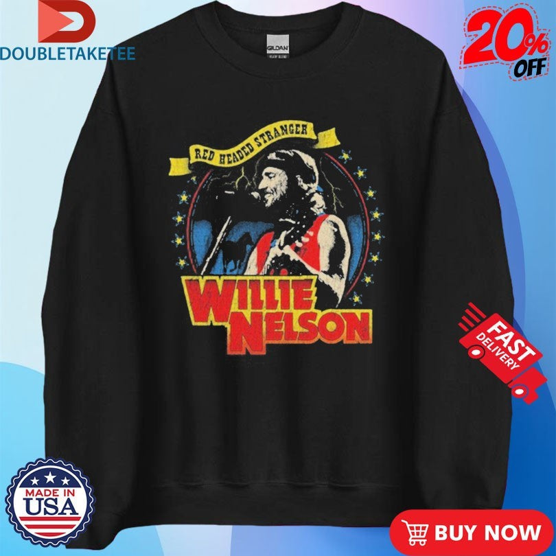 Official Willie Nelson Red Headed Stranger Star Shirts Unisex , , , Long Sleeve Tee