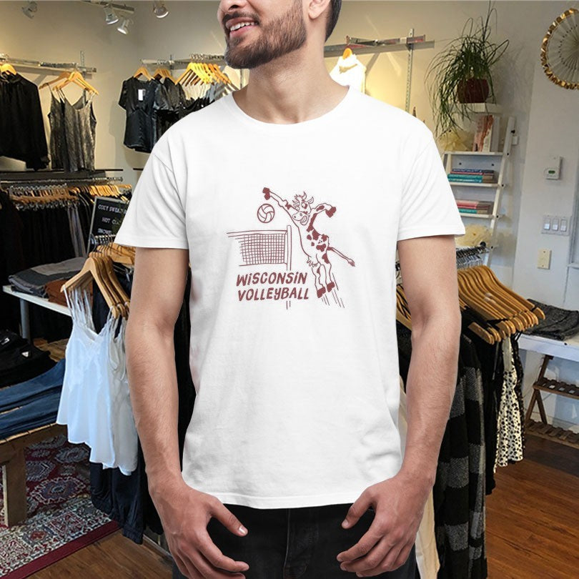 Official Wisconsin Badgers Volleyball Mascot Shirts Unisex , , , Long Sleeve Tee