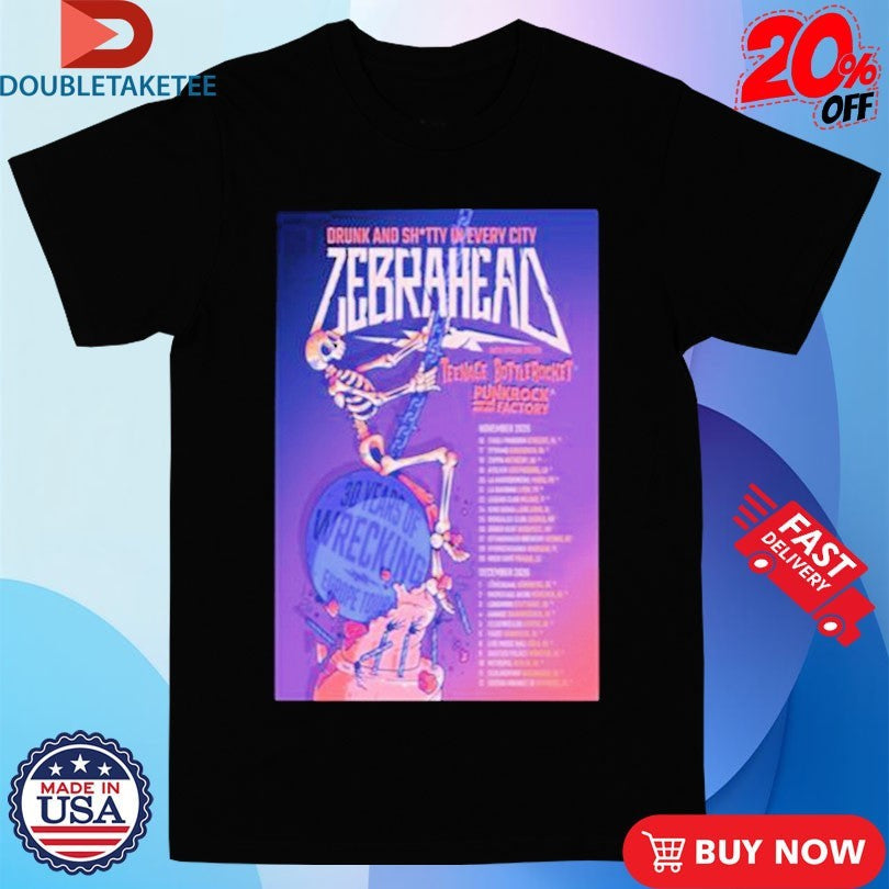 Official Zebrahead November &amp; December Tour 2026 Dates Shirts Unisex , , , Long Sleeve Tee