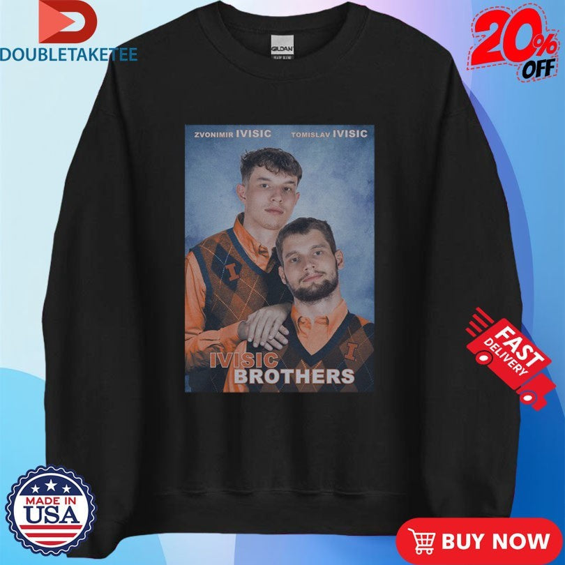 Official Zvonimir Ivisic And Tomislav Ivisic Ivisic Brothers Illinois Fighting Illini Basketball Shirts