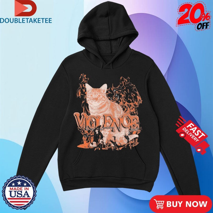 Official violence Cat Flames Shirts Unisex , , , Long Sleeve Tee
