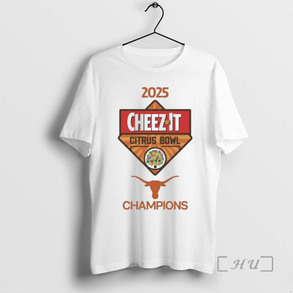 Officials 2025 Cheez It Citrus Bowl Champions Texas Longhorns Football Logos Premium T Shirts Sweater