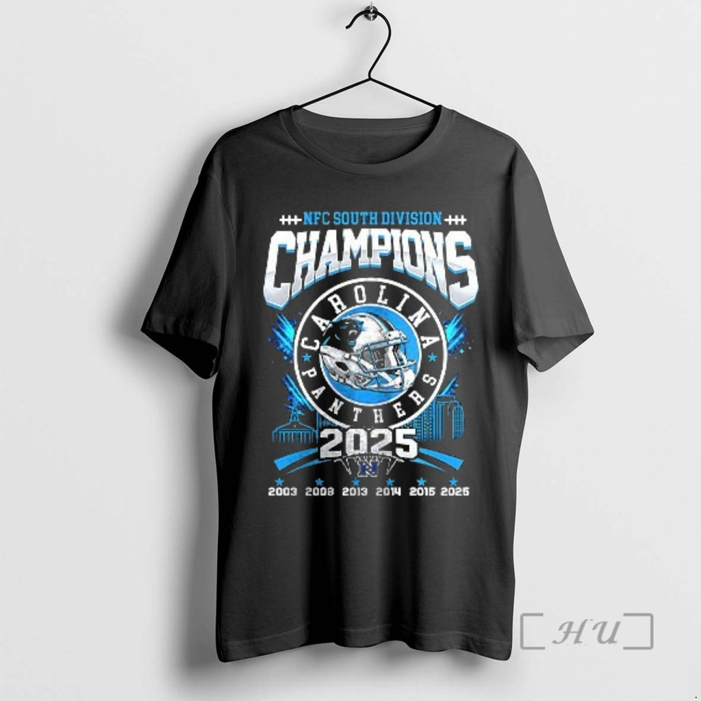 Officials 2025 Nfc North Division Champions Carolina Panthers Helmet Logo