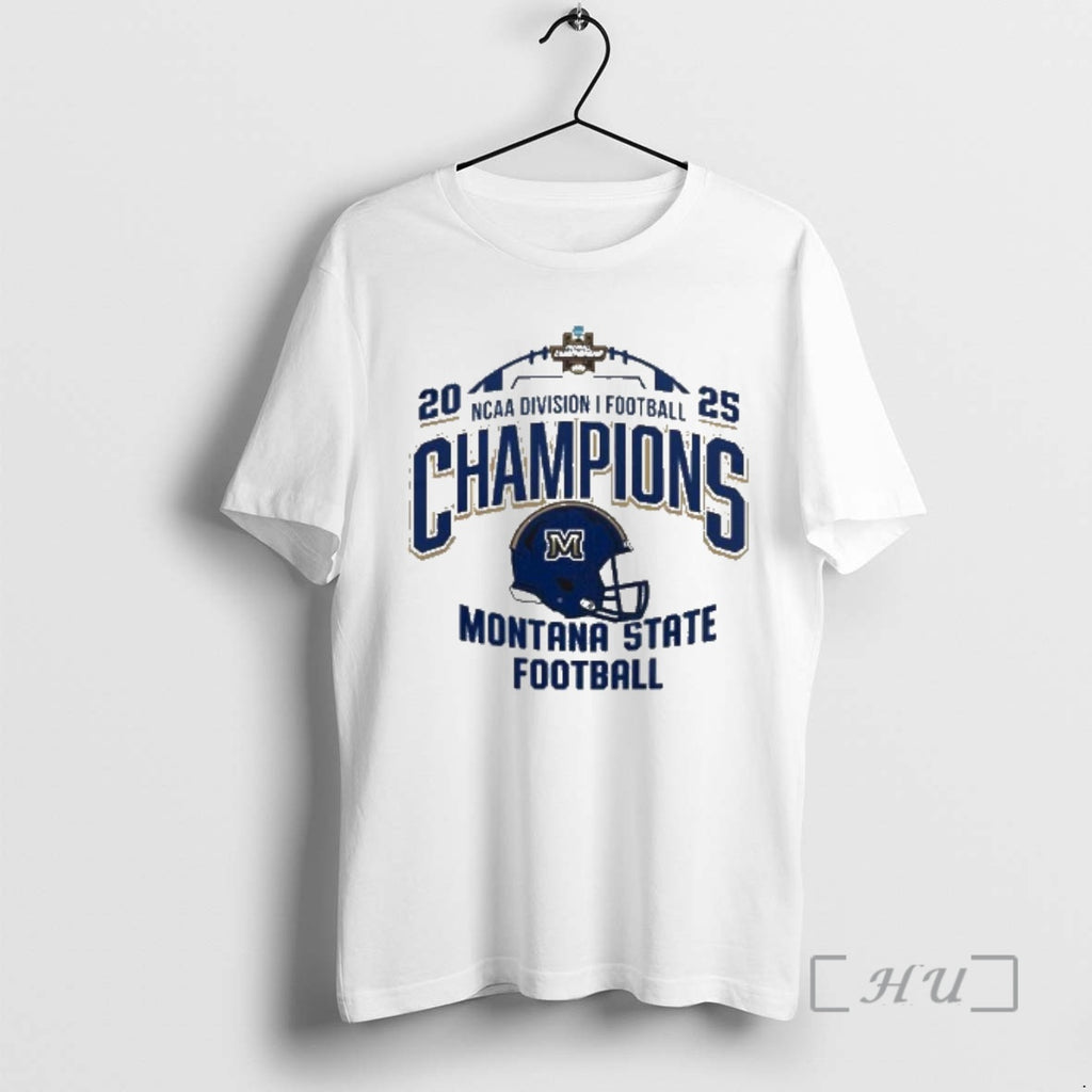 Officials 2025 Ncaa Division I Football Champions Montana State Football Helmet Logo Premium T Shirts