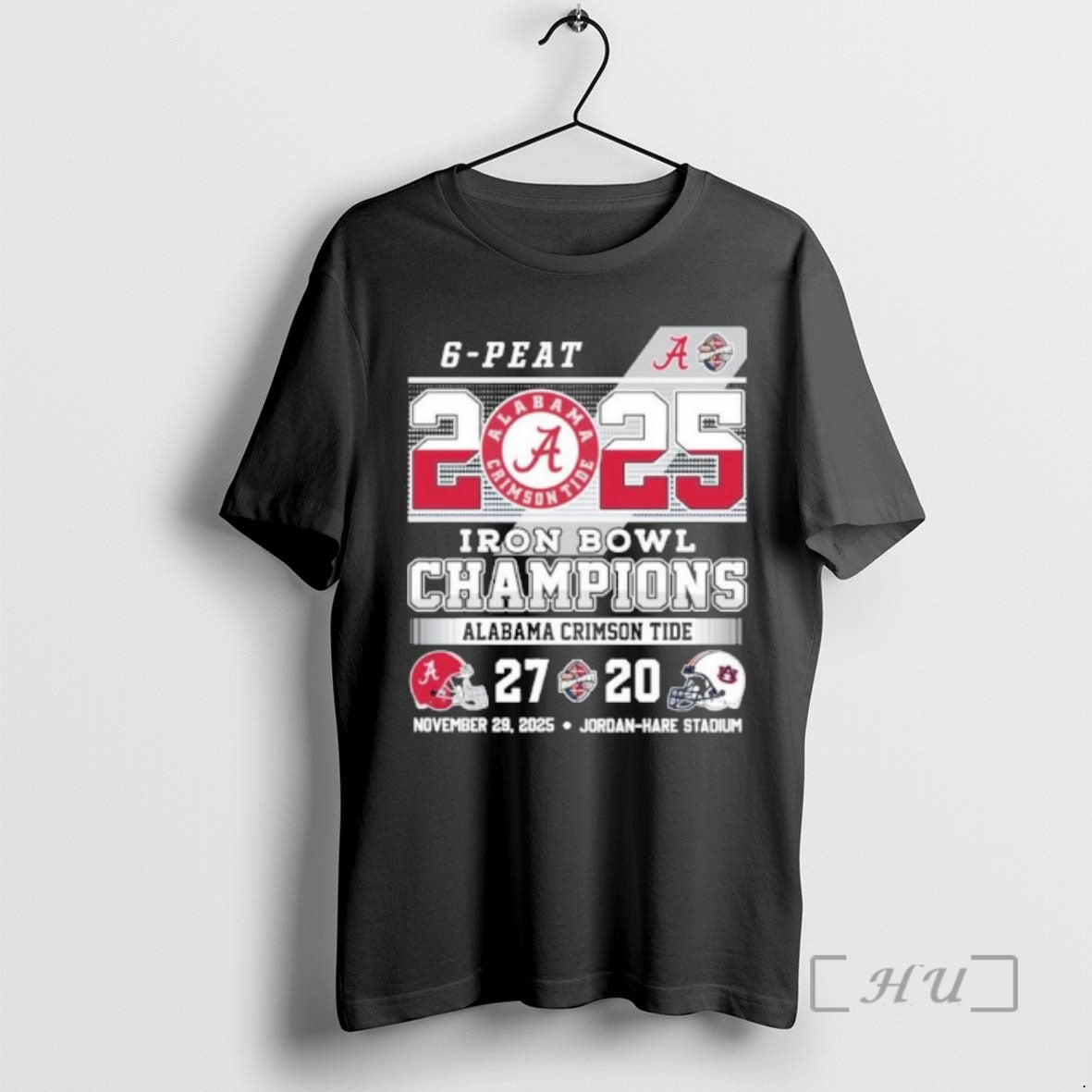 Officials 6 Peat 2025 Iron Bowl Champions Alabama 27 20 Auburn Score