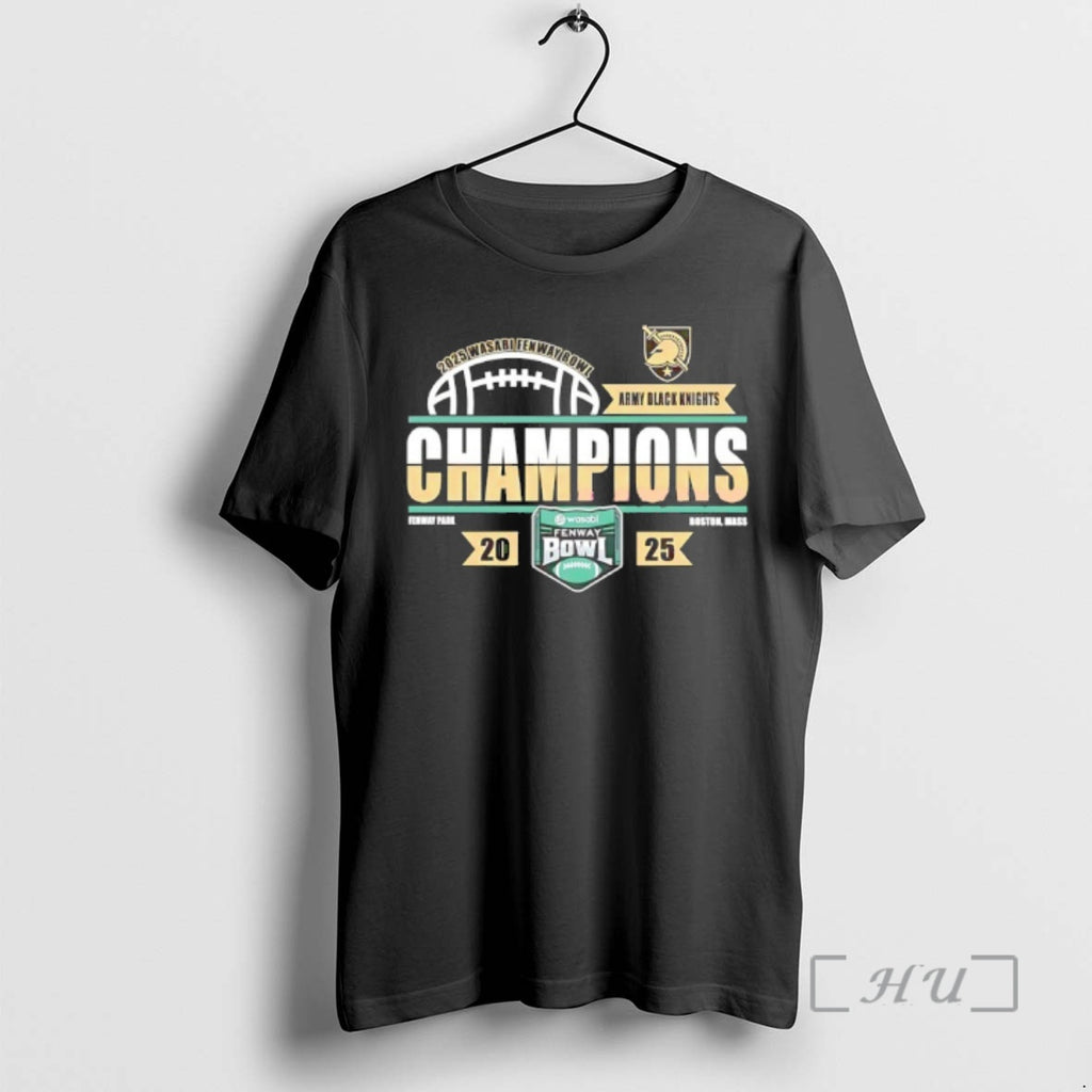 Officials Army Black Knights Football Wasabi Fenway Bowl Champions 2025 Classic Premium T Shirts Sweater